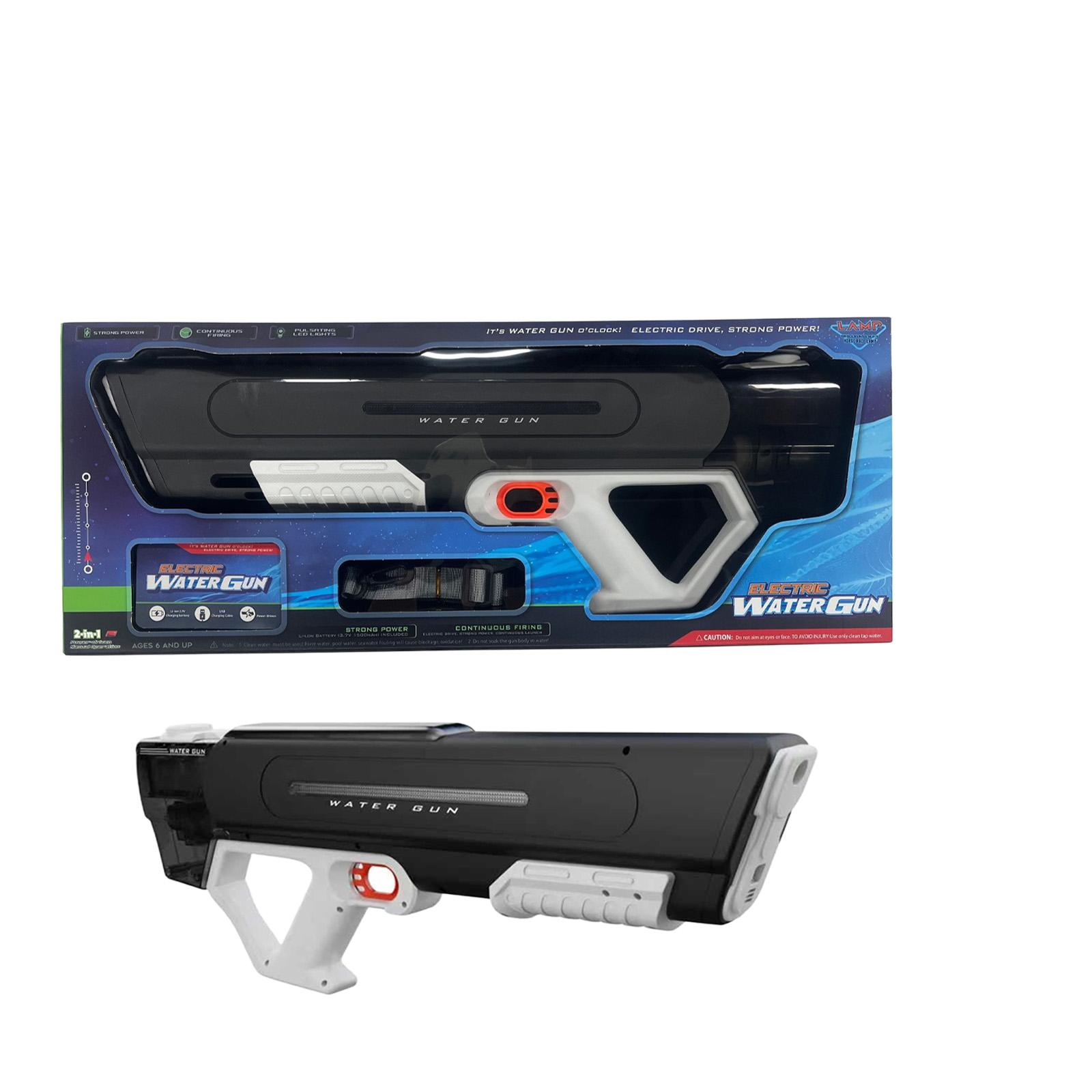 Electric Water Gun Automatic Pump Action Water Blaster Rechargeable Battery Powered Outdoor Toy for Kids and Adults One Size
