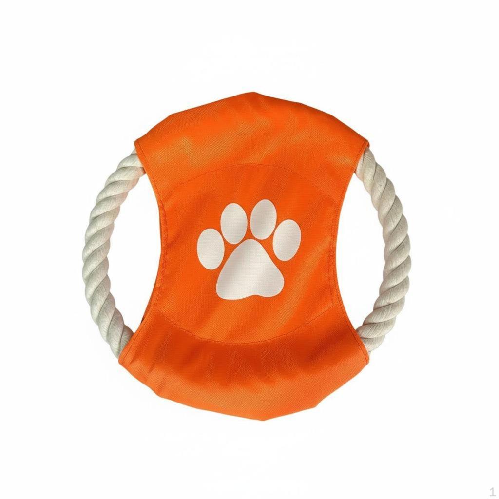 Dog Training Throw Disc Oral Grinding Gliding Bite Resistant Rope Toy for Dogs,