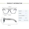 Transparent Computer Glasses Frame Women Men Anti Blue Light Square Eyewear Blocking Glasses Optical Spectacle