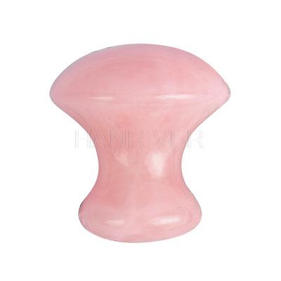Natural Rose Quartz Jade Stone Massager Health Beauty Facial Roller Beauty Mushroom Shape Massage Eye Neck Care Slimming Tools