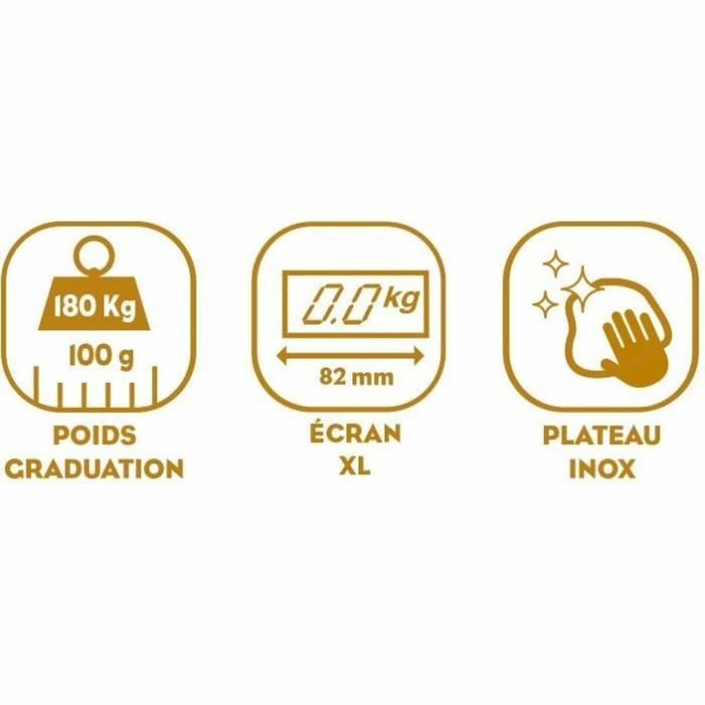 Digital Bathroom Scales Little Balance 8159 Black Steel Stainless Steel 180 Kg