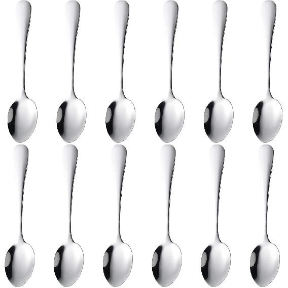 Demitasse Espresso Spoons Set of 6, Gold Stainless Steel Mini Coffee Spoons for Dessert, Tea, Appetizer, Dishwasher-Safe Tiny Stirring Small