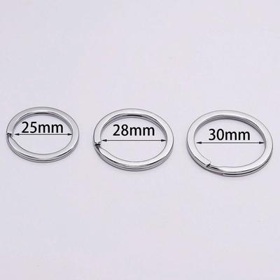 10Pcs/lot 25 28 30mm Metal Round Keyring Gold Color Key Ring Keychain Connectors For DIY Jewelry Making Findings Accessories