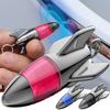 New 1pcs Car Keychain Bullet Head Rocket Lightning Shaped Anti Static Keychain Decorative Pendant Electrostatic Release
