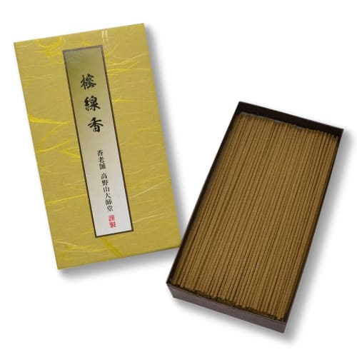[Made in Japan] Shikimi Incense Sticks, Shikimi Scent, for Buddhist Altars, Meditation, Purification, and Barrier, Shikimi Koya Reiko, 5-inch Large Bo