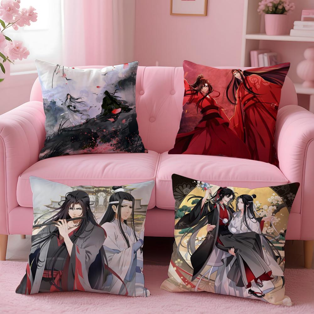 Anime Antique Mo Dao Zu Shi Cushion Cover Pillow Case Soft Skin Friendly Fabric Comfort  Concealed Zipper