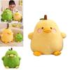 Funny Duck-shaped Plush Toy Pillow For Stress Relief Yellow And Green Pear Duck Design 20cm/30cm/40cm