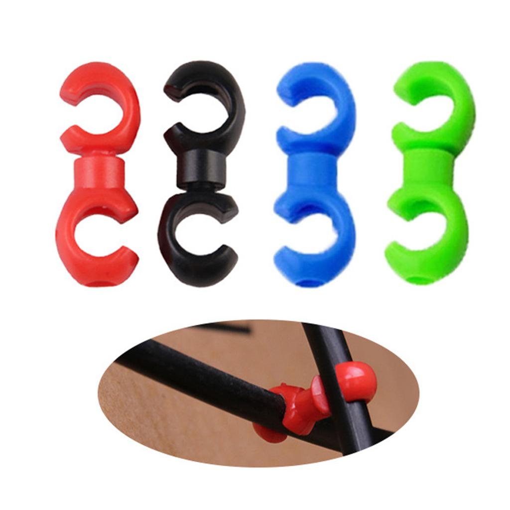 20 Pcs Plastic Bike Brake Cable Clips Bike Cable Clasps S-Style Lines Clips Bike Cable Clasps Cycling Accessories