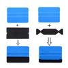 Pre-Cut Self Adhesive Felt Buffers Replacement Black Fabric Felt for 4Inch Squeegee Car Vinyl Wrap Application Tool Tint Scraper