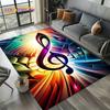 Dream Note Music Colorful Musical Score Cartoon Carpet Rug for Living Room Bedroom Home Sofa Decoration,Kid Non-slip Floor Mat