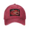 Cacodemon Poggers Casquette en Tissu Denim Casquettes de Baseball Décontractées Chapeau Réglable Été Casquettes de Baseball Unisexes