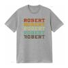 First Name Robert Retro Pattern Vintage Grunge Style Ladies Crewneck T Shirt Vintage Washed Versatile Streetwear Comfortable