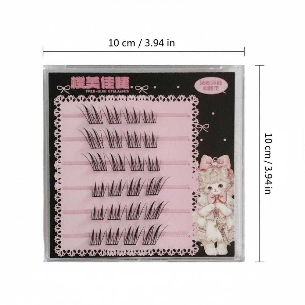 9-13mm Lengths Glue-free Eyelashes 6/10/20 Rows Korean Style Lashes  DIY Eye Makeup