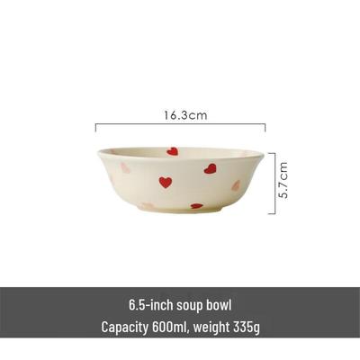 GOYN Cream Ceramic 6.5-inch Soup Bowl Set
