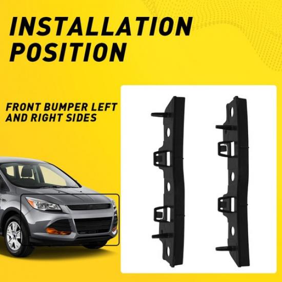 Pair Front Bumper Retainer Support Bracket For 2013 2014 2015 2016 Ford Escape I