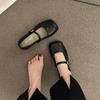 Mary Jane women's shoes 2025 new summer French platform loafers versatile single shoes British style square head small leather shoes