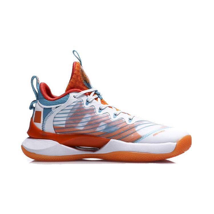 Li Ning Ling Ren I Team Shock Absorption Non-Slip Wear-Resistant Lightweight Support Low-Top Basketball Shoes Kids Sneakers Blue White YKBR038-3