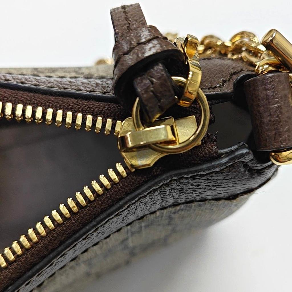 [Pre-Owned] Gucci Ophidia Small Handbag 'Beige/Ebony Supreme' - Very Good #1K35JWZ