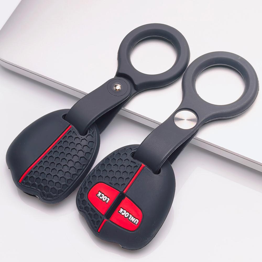 Key Fob Cover for Mitsubishi Outlander ASX Lancer Triton Pajero Sport Eclipse Cross with Keychain Anti-Scratch Surface Shockproof Structure
