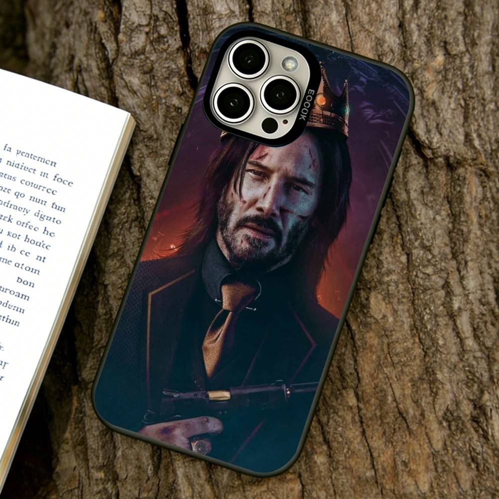 John Wick Phone Case For iPhone 17,16,15,14,13,12,11 Plus,Pro Max,XS,Colorful Silver Black Cover