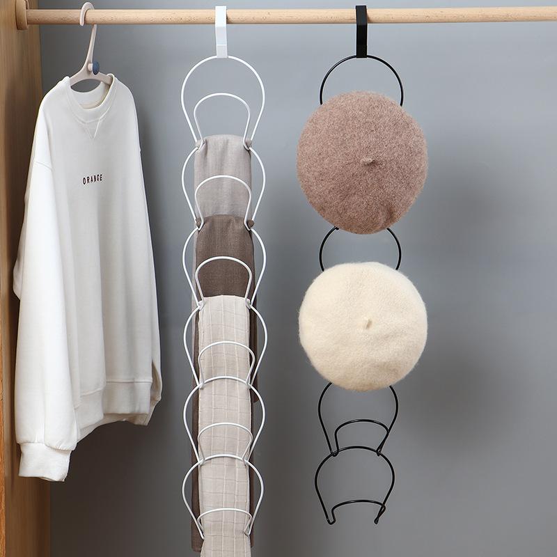 5 Hooks Storage Rack Hat Rack Hook Scarf Bag Baseball Cap Rack Organizer Storage Door Hanger Storage For Closet Bedroom