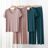 Women's Loose Casual Pajama Sets V-neck T-shirt and Pants