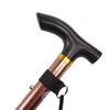 Folding Walking Stick Aluminum Alloy Crutches Non Slip Telescopic Crutches for Elderly Brown 82 92cm   32.3 36.2in