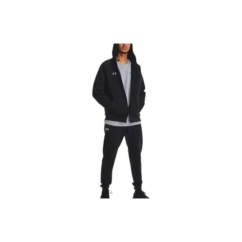 Under Armour Giacca con cappuccio e zip intera in pile solido Giubbotti da uomo Nero 1379767-001
