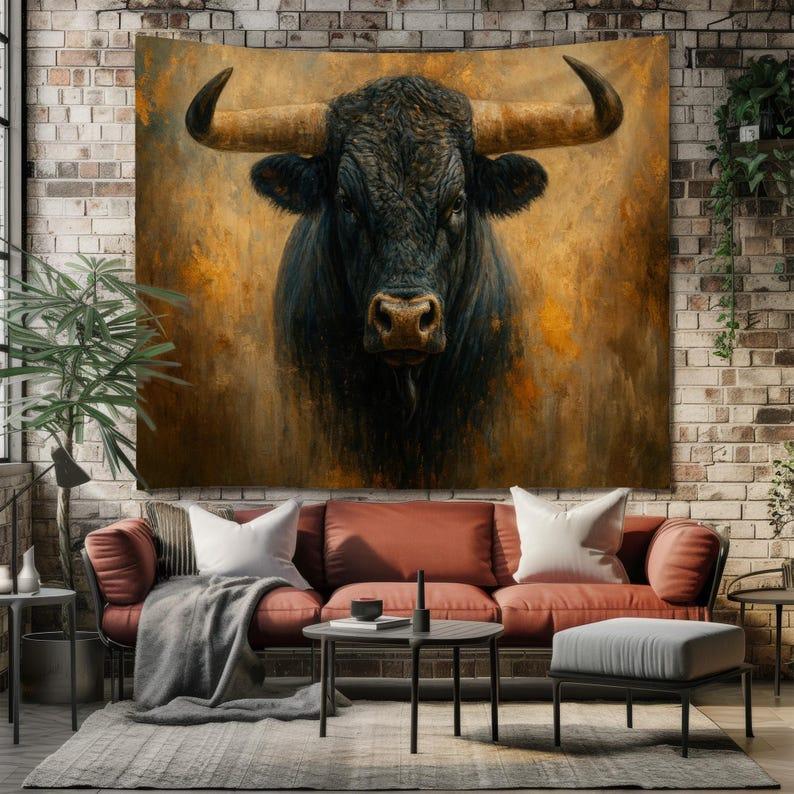 bull tapestry 75x100 чёрный