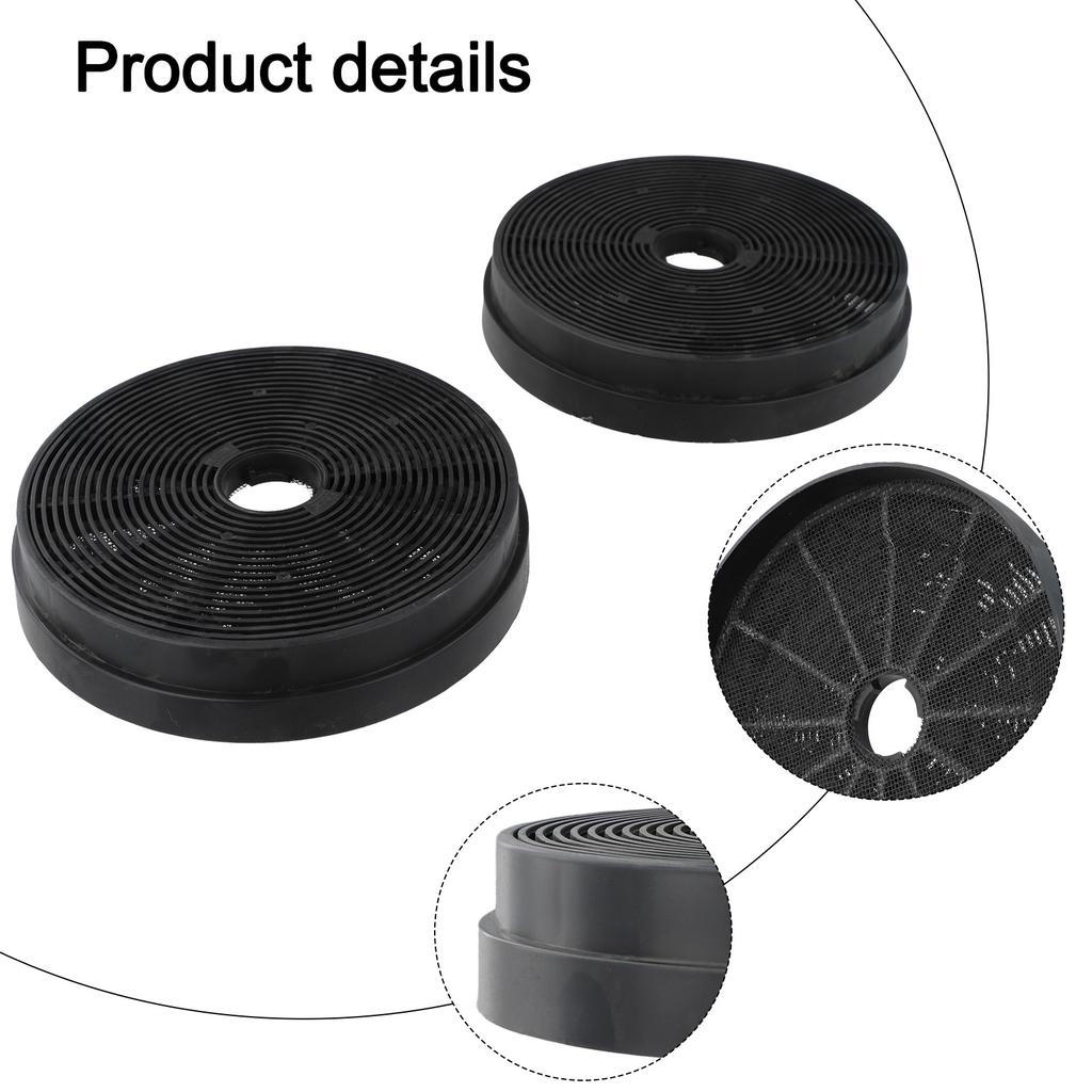 2 ks filtru s aktivním uhlím pro digestoř Kulatý filtr s aktivním uhlím pro digestoře Recirkulační digestoř 175*175*35mm