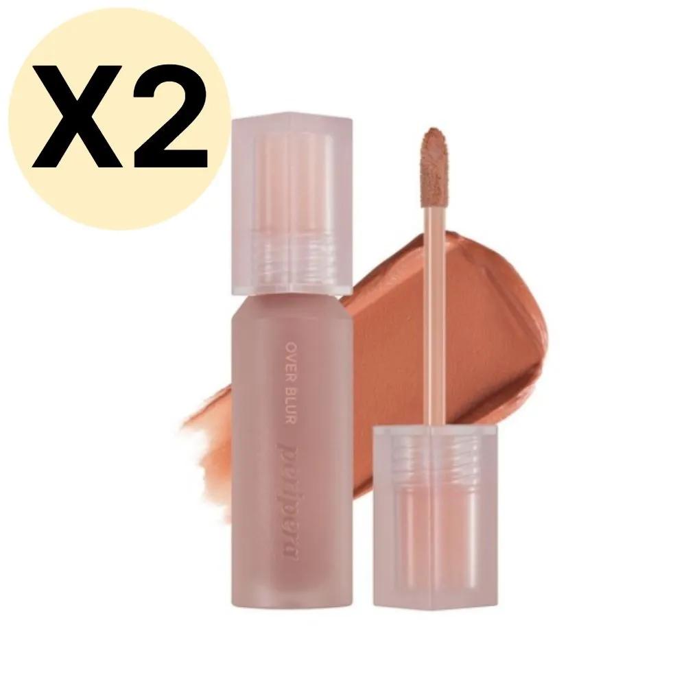 Peripera Over Blur Warm Tone Tint Swatch 12 Narang Salmon x2