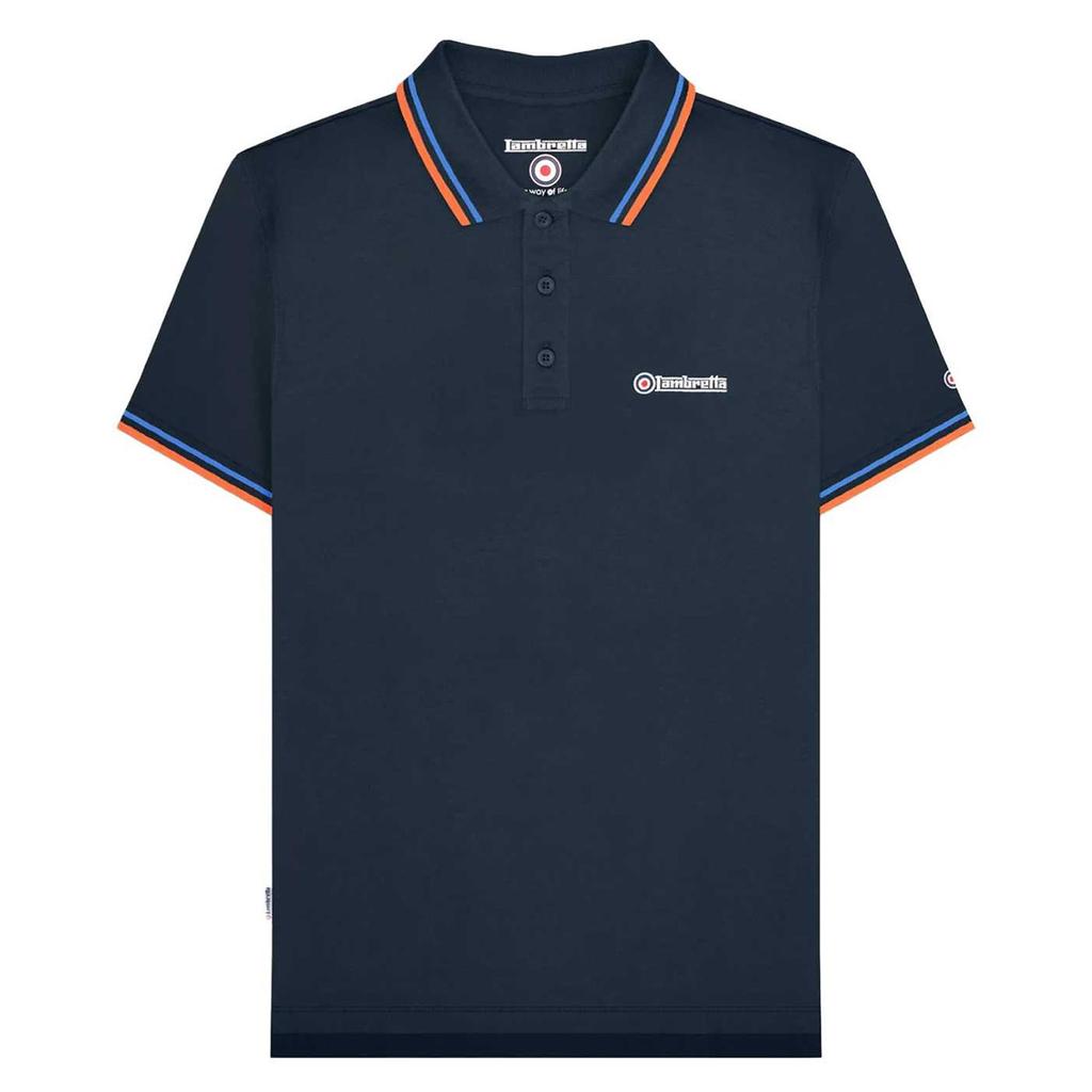 LAMBRETTA Mens SS25 Twin Tip Polo Shirt