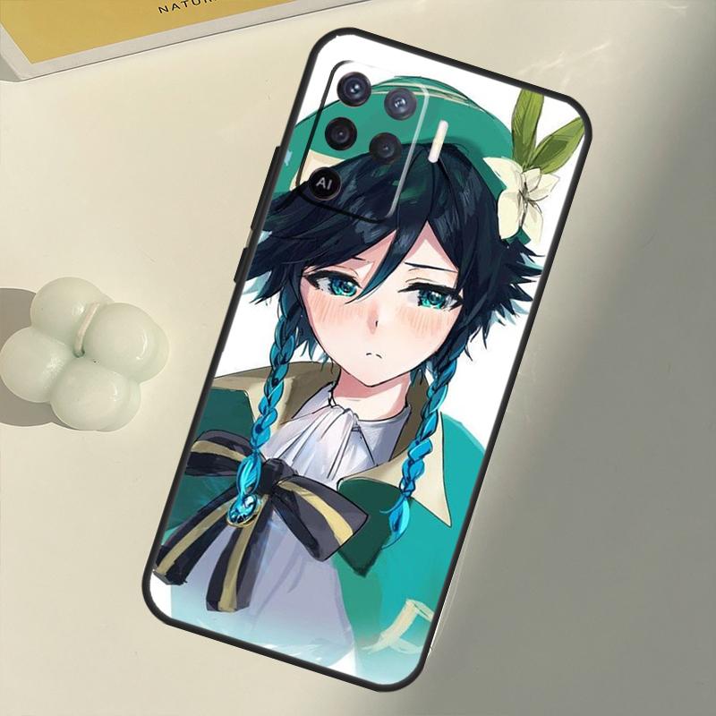 Genshin Impact Venti Case For OPPO A1K A3S A5S A15 A16 A52 A72 A5 A9 A31 A53 A83 A91 A93 A54 A74 A94 Cover Capa