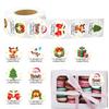 2025 Christmas Sticker Roll 500Pcs/set Envelopes And Gift Wrapping Decal Roll For Envelope Seal New Year Decoration