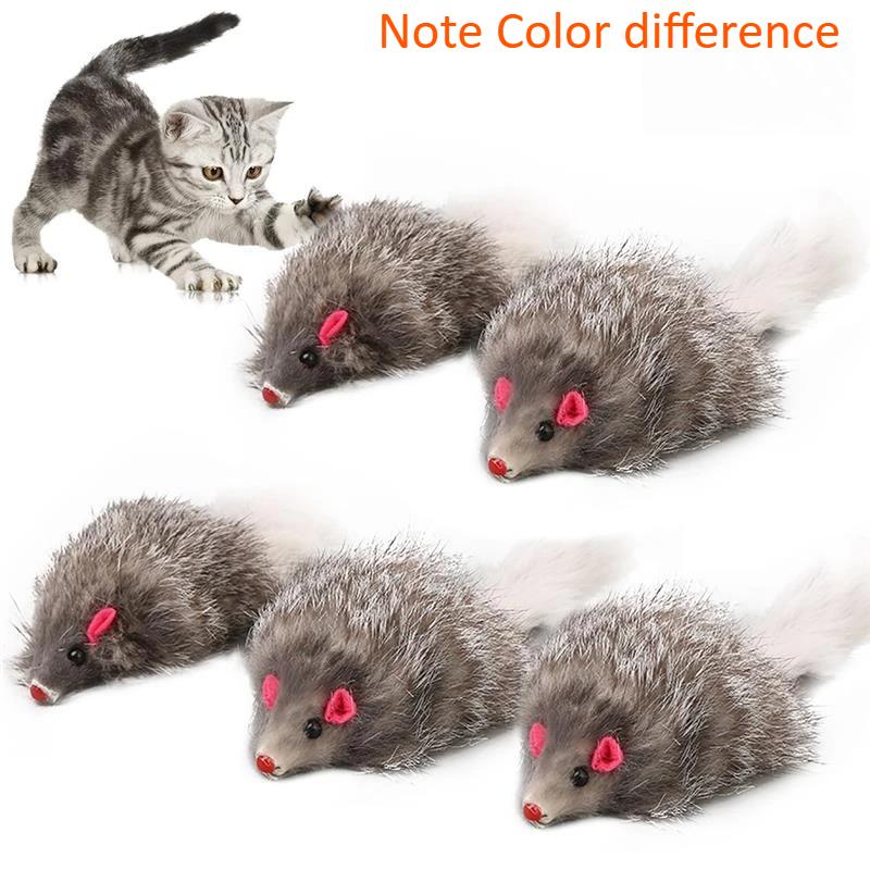 5Pcs/Pack Soft Plush Cat Toy Interactive Mice Mouse for Cats Funny Kitten Training Game Pet Supplies