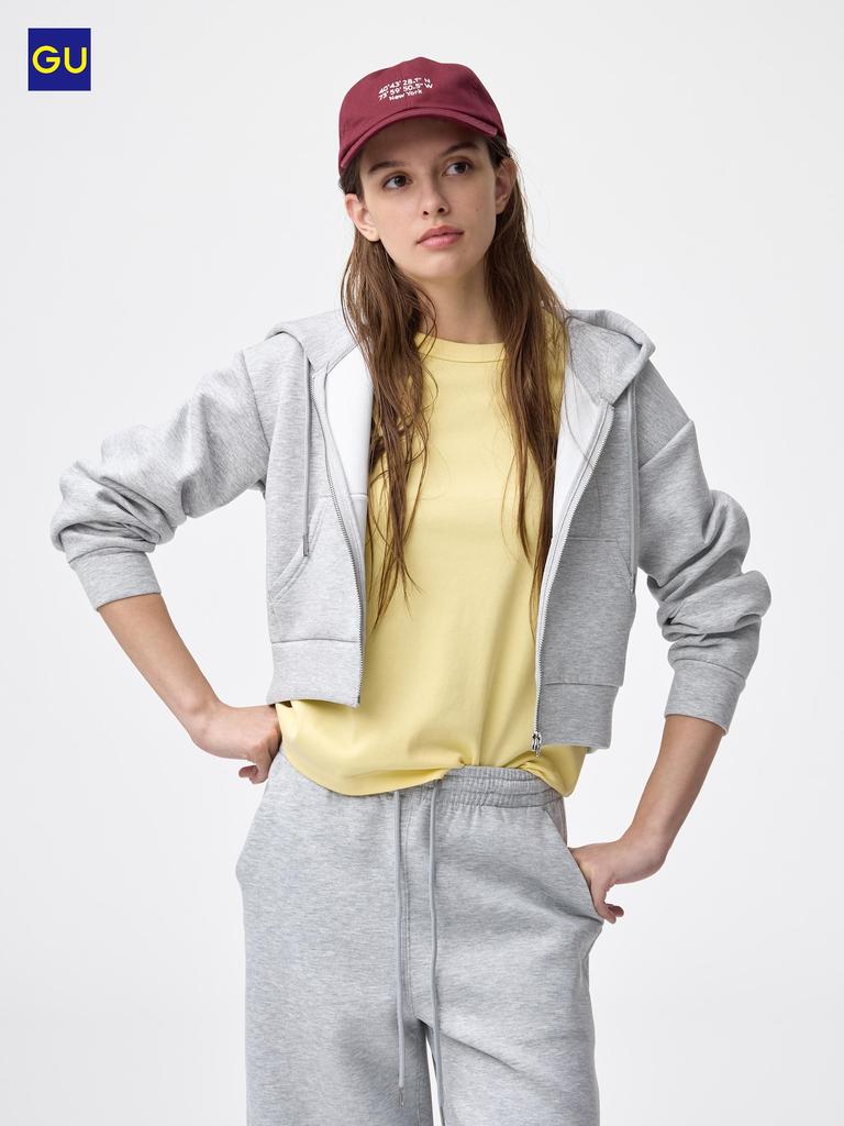Uniqlo Gu Puff Sweatshirt Full Zip Hoodie