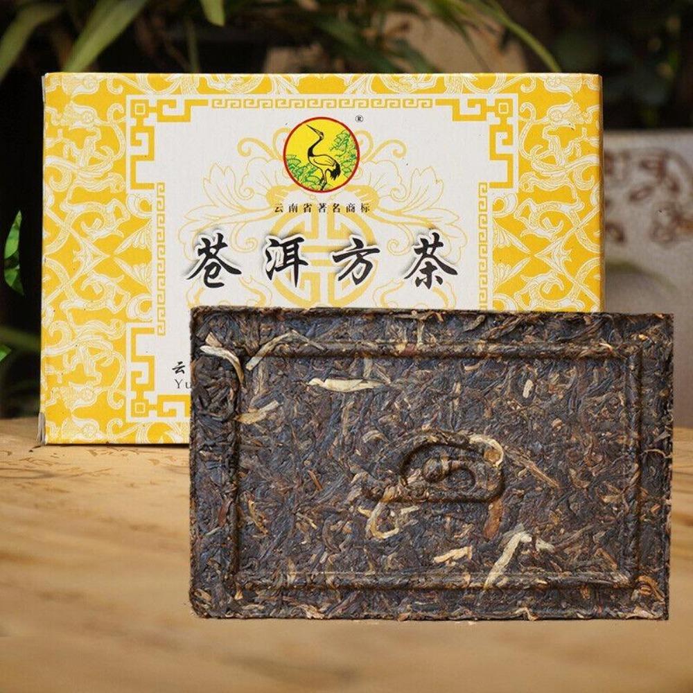 Aged Raw Pu-erh Tea Brick 250g Shia Guan Er Fang Tea 1