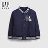 Toddler Boys' 2025 Autumn Cartoon Print Baseball Jacket