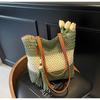 Large capacity bag women's new hand-woven straw bag commuter shoulder seaside vacation beach bag