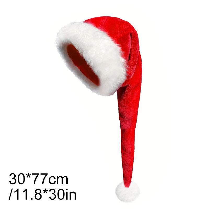 1pc Velvet Party Cosplay Decorative Long Soft Caps Comfortable Christmas Hats Santa Claus