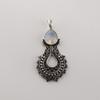 Milky Opal Gemstone 925 Sterling Silver Jewelry Women Wedding Pendant 1.8" For Her CP-45-21