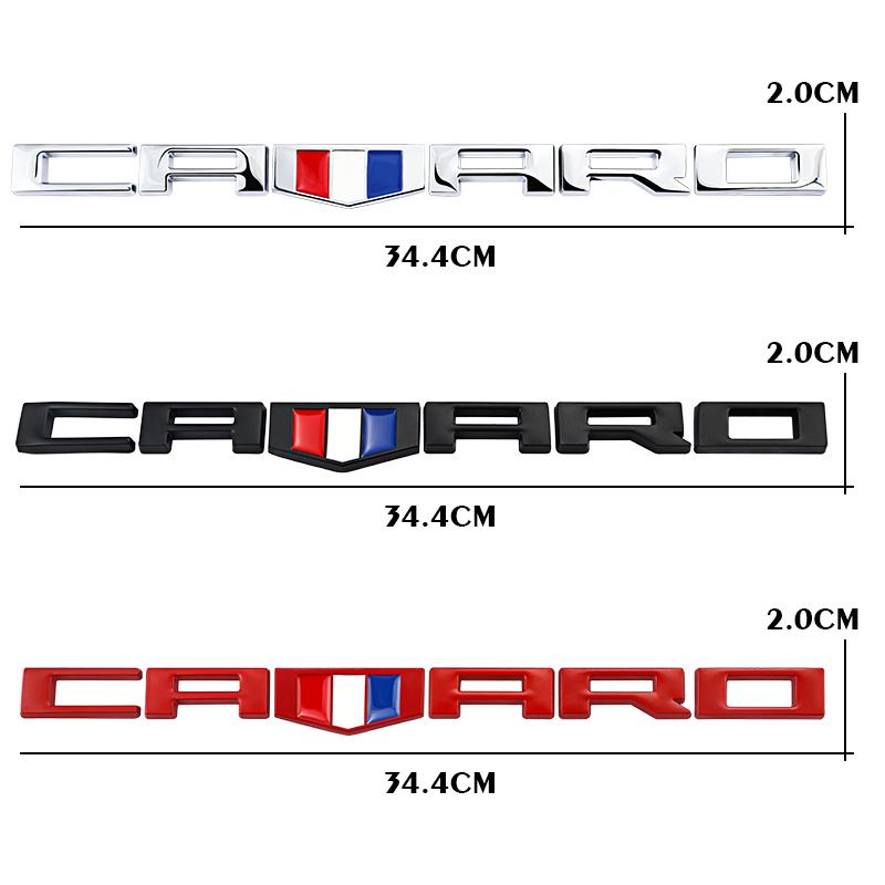 3D CAMARO Letter Auto Stickers Achterklep Embleem Badge Voor Chevrolet Camaro Equinox Traverse Montana Silverado TrailBlazer Suburban