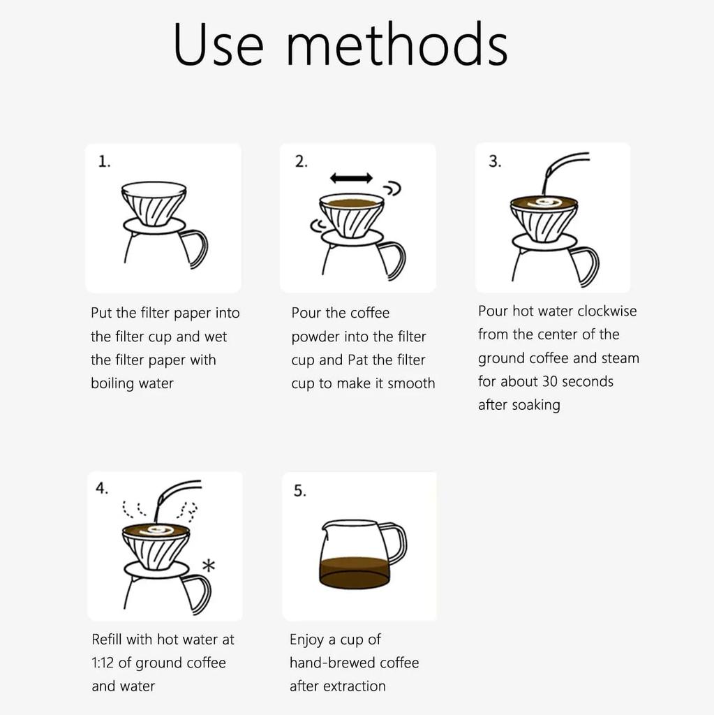 40/80/120PCS Efficient Coffee Filter Papers For Hand Drip Coffee And American Coffee Maker