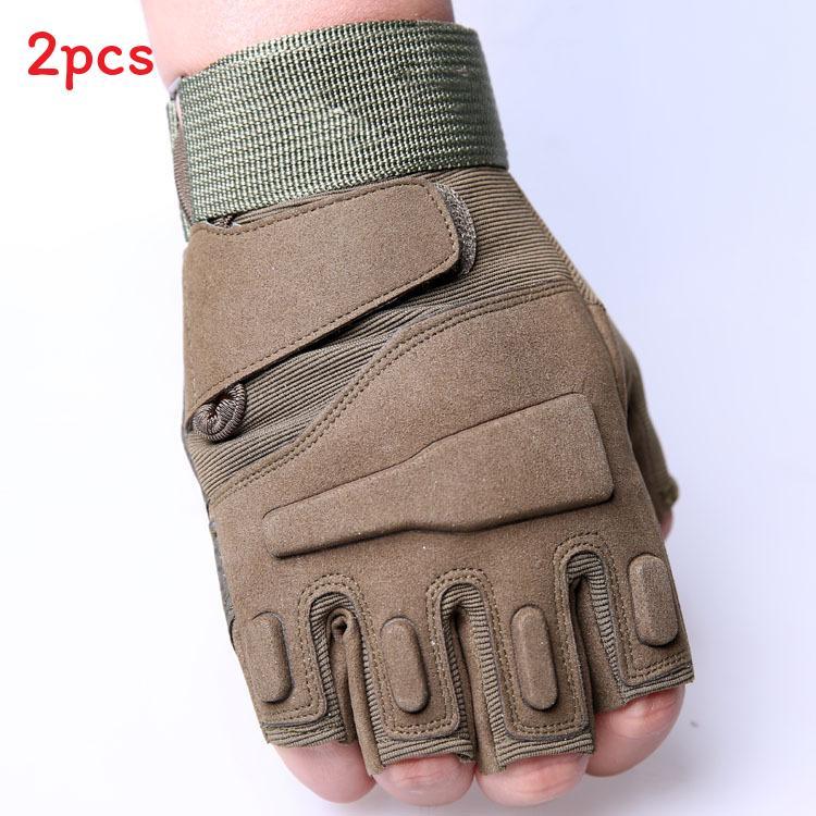 Tactical Gloves Outdoor Fitness Riding Sun Protection Half Finger With Sweat Wicking For Adults