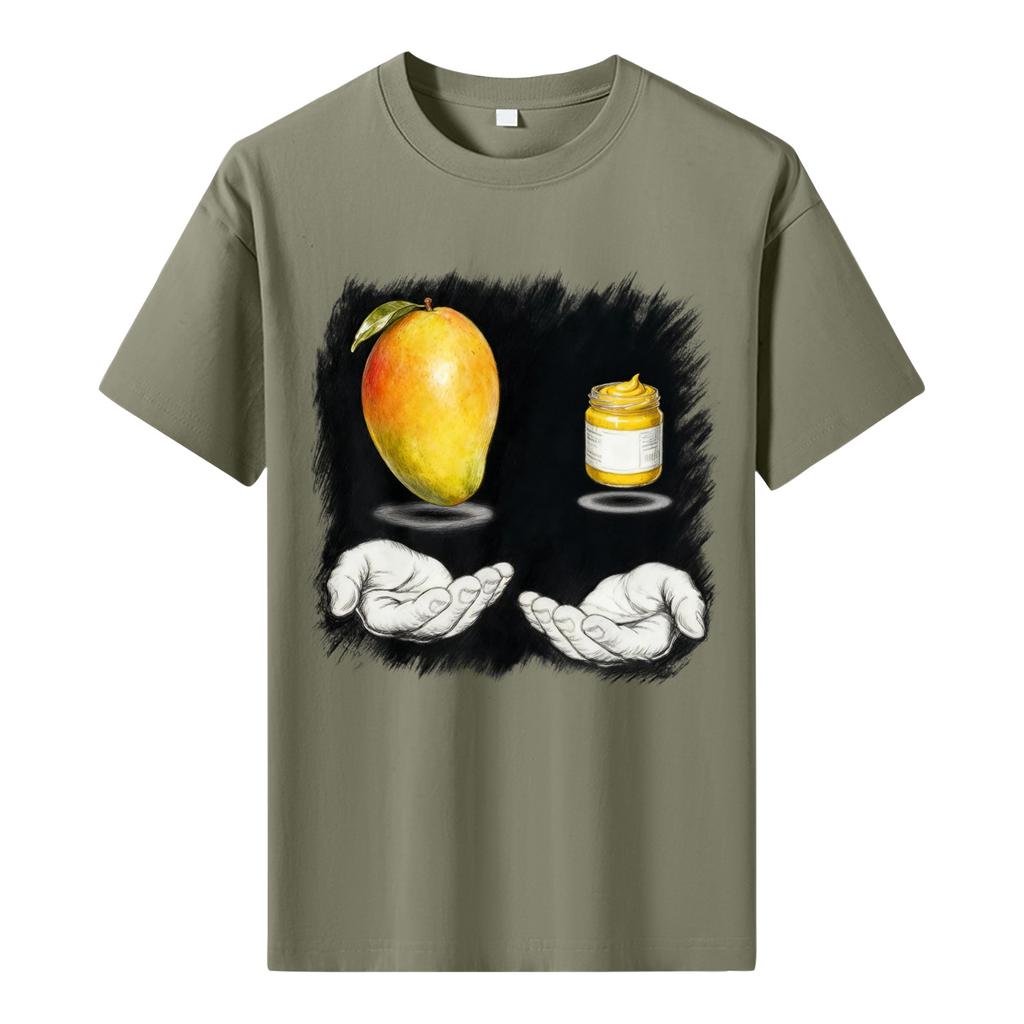 Men's Printed Short Sleeve T-Shirt Men's Loose Casual Short Sleeve Top