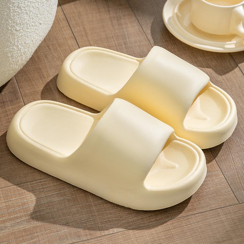 Slippers Beach Slide Solid Color Thick-soled Indoor and Outdoor Bathroom Non-slip Shoes Sandals