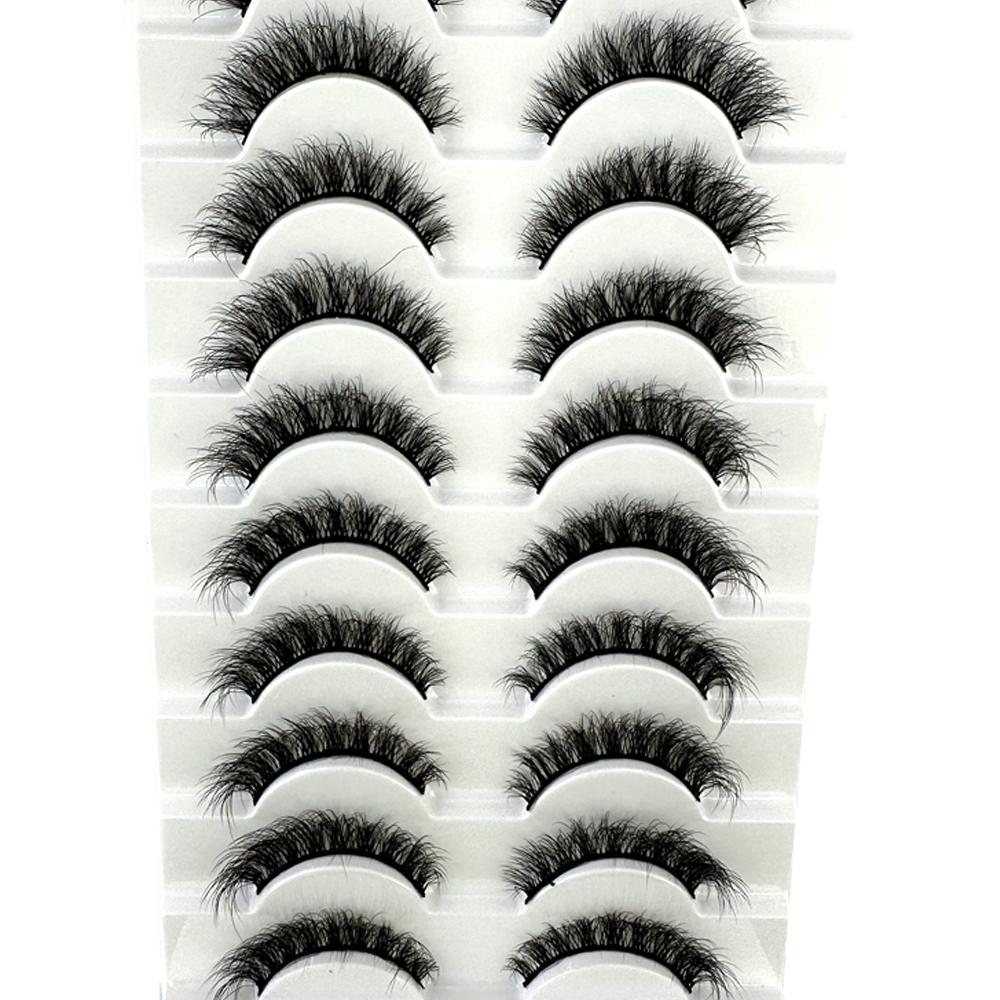 10pairs Makeup Eyelashes Soft Fluffy Lashes False Eyelashes Dramatic 3d Mink Lashes Lash Extension Make Up 3d Cilios Faux Cils