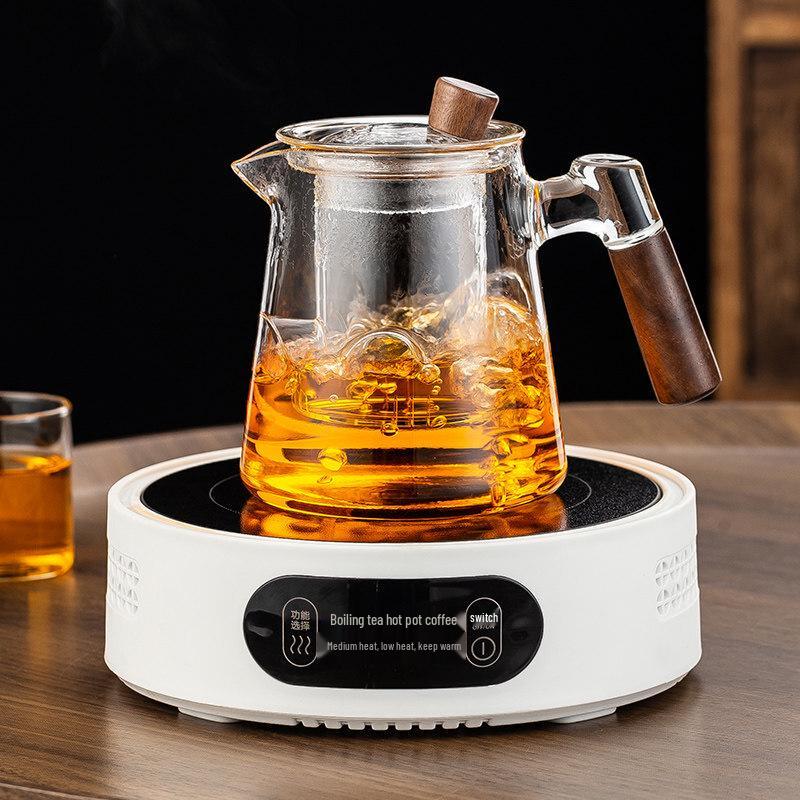 ZISIZ High-Temperature Glass Side Handle Teapot