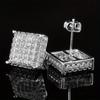 Fashion, Personality, Temperament, Creativity, Versatile, Micro Inlaid Zircon Square Earrings for Women, Simple and Elegant Earrings