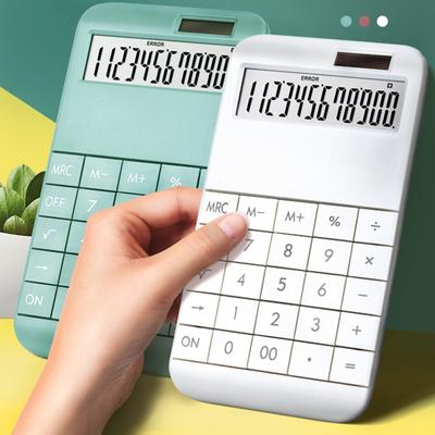 Desktop Calculator Solar Powered Battery Operated 12 Digits Detachable Buttons Large LCD Display Student Finance Calculator Office Supplies